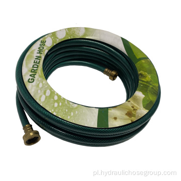 Zielony czarny wąż ogrodowy z PVC
